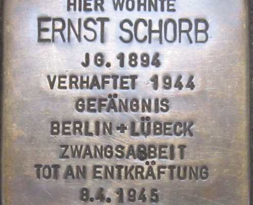 Stolperstein Karlsruhe Ernst Schorb