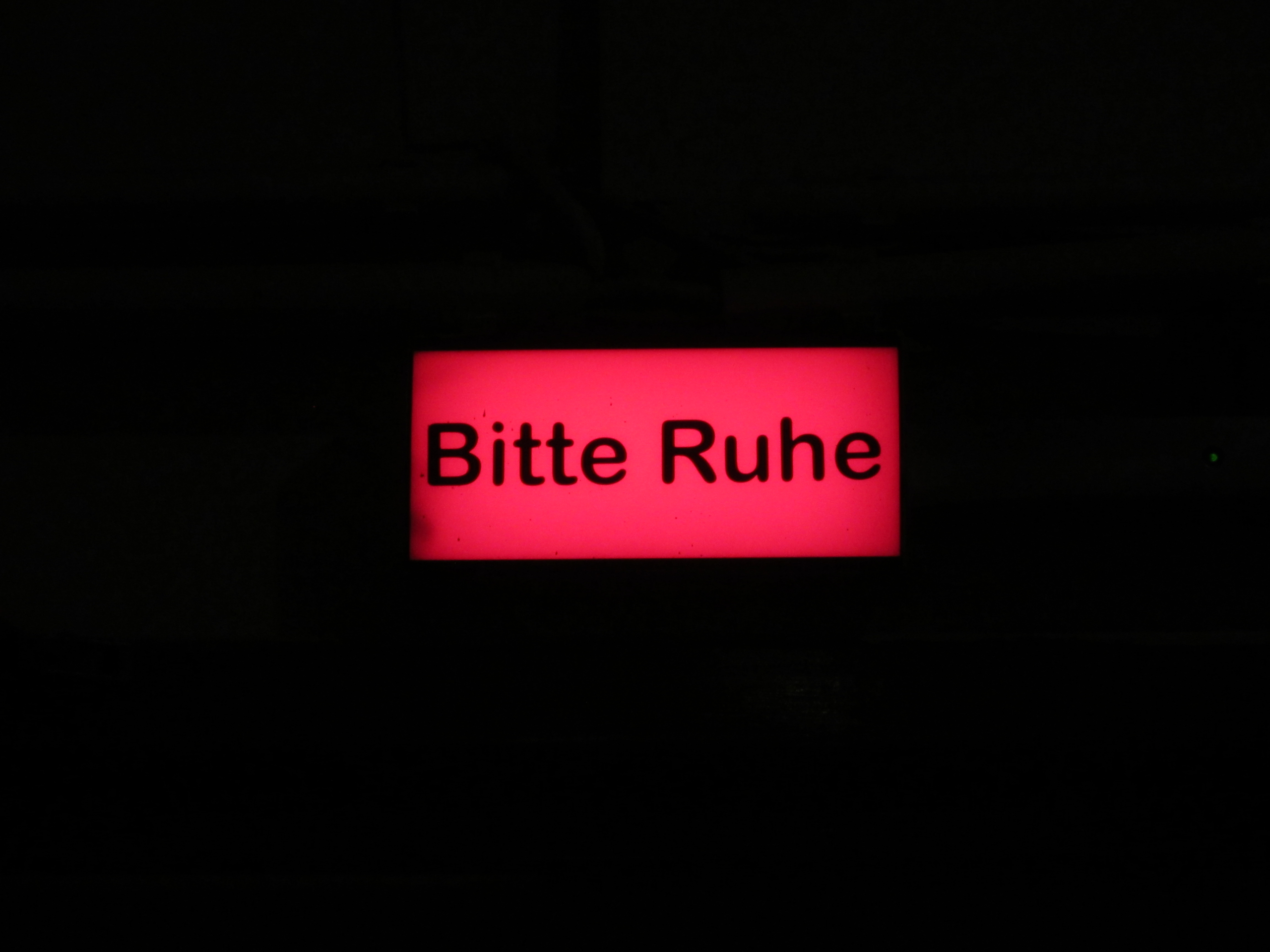 Bitte Ruhe. Probe.